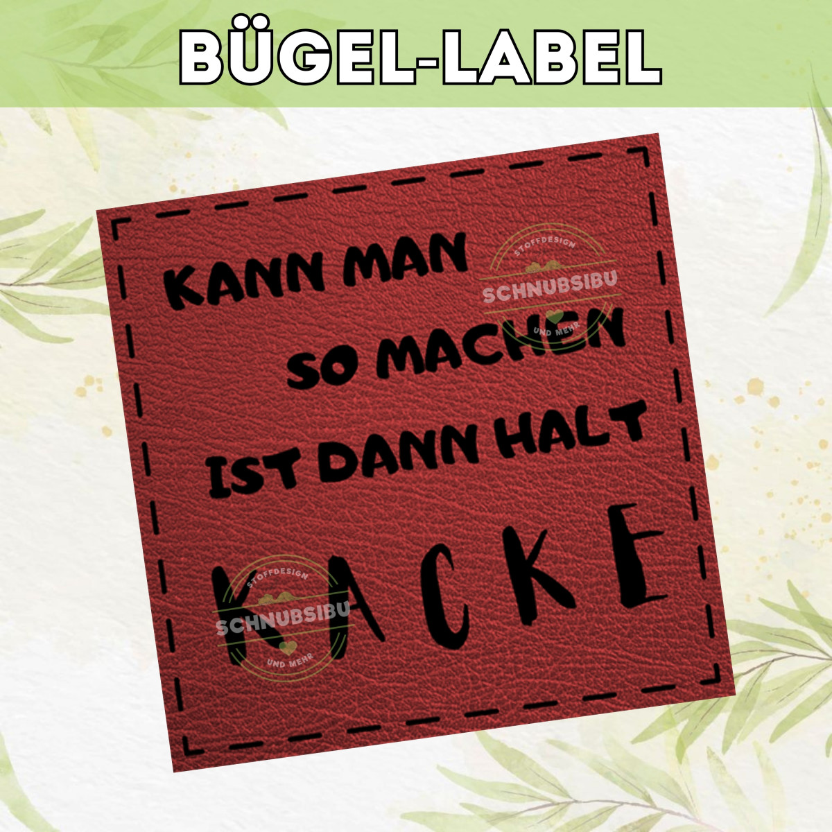 Bügel-Label Kann man so machen